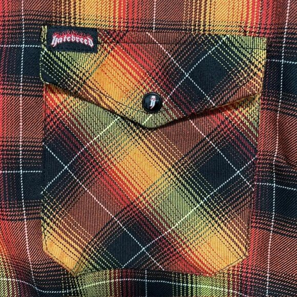 Dixxon Womens Hatebreed Flannel Shirt 2X - Picture 7 of 16
